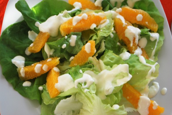Salat mit Orangenfilets